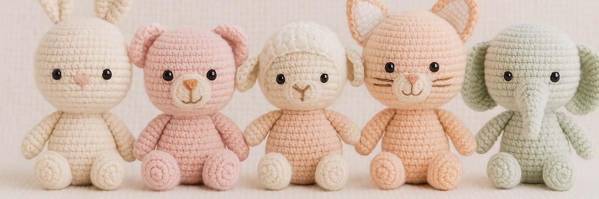 Bichinhos de amigurumi feitos de crochê